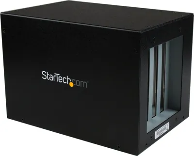 Produktbild von StarTech.com PCI Express Erweiterungsgehäuse - 4x PCI Slot Erweiterungsbox/ -gehäuse, Schwarz, CE, FCC, RoHS, 12 V, 3 A, 0 - 55 °C, -40 - 75 °C
