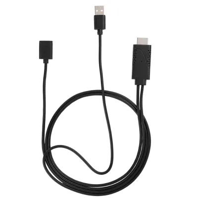 Image de Câble adaptateur 2-en-1 : prise USB vers fiche HDMI (1080p) pour iPhone et Android