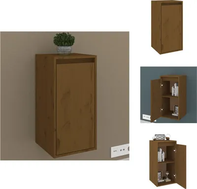 Obrázek produktu pro vidaXL Nástěnná skříňka medově hnědá 30x30x60 cm borovicový masiv - Nástěnné police