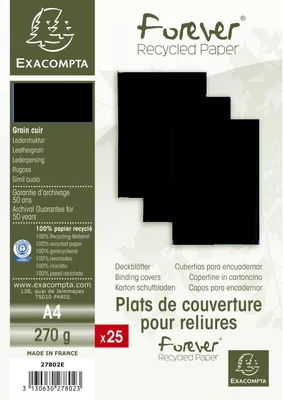 Produktbild von EXACOMPTA Einbanddeckel FOREVER DIN A4 schwarz 25 Einbanddeckel