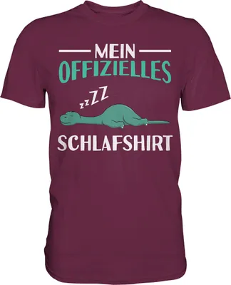 Produktbild von Offizielles Schlafshirt Dinosaurier Nachthemd Schlafanzug Pyjama Dino T-Shirt – Burgundy / L
