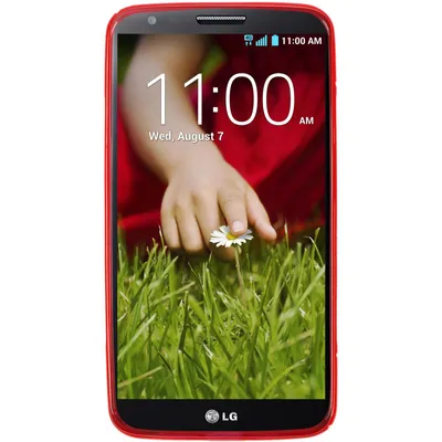 Produktbild von PhoneNatic Case kompatibel mit LG G2 - rot Silikon Hülle S-Style + 2 Schutzfolien