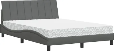 Immagine prodotto di Letto con Materasso Hanko Grigio Scuro 140x200cm Tessuto