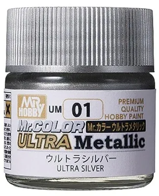 Produktbild von Mr. Hobby - Gunze UM-01 - Mr. Color Ultra Metallic (10 ml) Ultra Silver - Neu