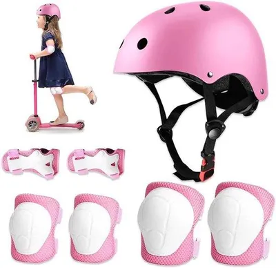Produktbild von Famanu Schutzausrüstung Kinder - 7-in-1 Set mit Helm und verstellbaren Protektoren