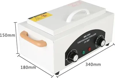 Produktbild von Instrumenten Sterilisator - Hochtemperatur Desinfektionsschrank 220V - 200°C - LCD Touchscreen - 0–120 Min Timer - Für Nagelstudio & Dentalwerkzeuge - SET 2