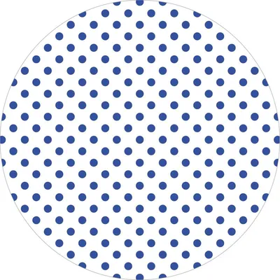 Produktbild von Deckchen Antonia-Punkte in Blau, Tissue mit Folienbeschichtung, Ø 90 mm, 250 Stück - Mank