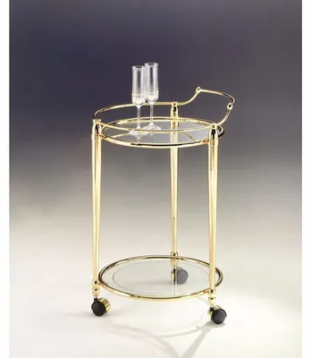 Produktbild von Casa Padrino Luxus Servierwagen Messing Glänzend 52 x 48 x H. 74 cm - Italy