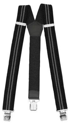 Produktbild von Fabio Farini - 1 Stück 4cm Breites Y-Design verstellbar mit extra starken Clipverschluss, Schwarz (Graue Streifen)