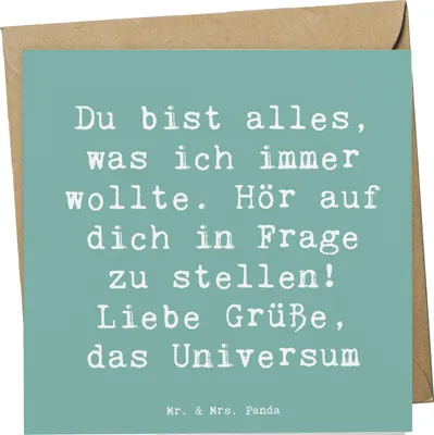 Produktbild von Mr. & Mrs. Panda Glückwunschkarte Spruch Hoffnung und Selbstliebe - Meeresbrise - Geschenk, Klappkarte, faltkarte, geliebt, anlasskarte, Inspiration, Gefühl, Grußkarte