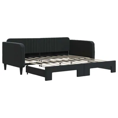 Obrázok produktu pre vidaXL Rozkladacia posteľ Black 90x190 cm Velvet