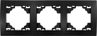 Produktbild von 3-fach Kunststoff Rahmen horizontal QUADRA schwarz
