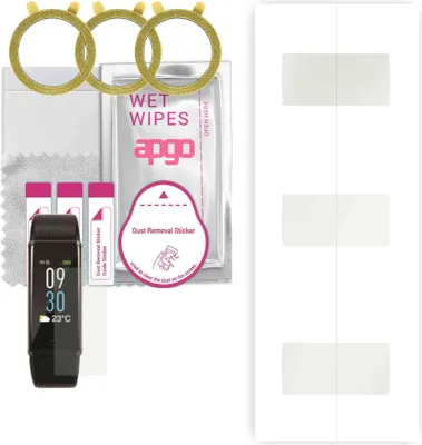 Produktbild von apgo 3 Stück Schutzfolie, Matt, kompatibel mit Acme ACT304 Smartwatch, Hydrogel Displayschutzfolie mit Positionierhilfe, Displayfolie, robust und kratzfest