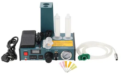 Produktbild von Automatische Klebstoff-Dosiermaschine 983A - 220V Dispenser - Digitalanzeige - Manuelles Fußpedal - Für Flussmittel und Lötpaste