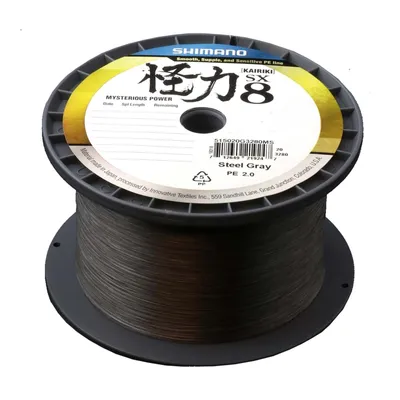 Produktbild von Shimano Kairiki 8 Steel Gray geflochtene Angelschnur Wunschlänge, Durchmesser pro mm:0.20, Tragkraft kg:17,1