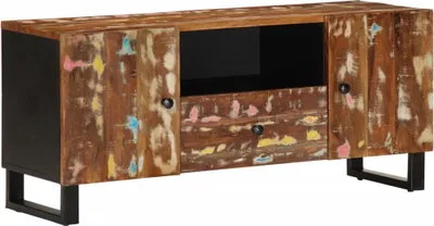 Image de vidaXL Armoire TV 105x33,5x46 cm Vieux bois massif & bois composite