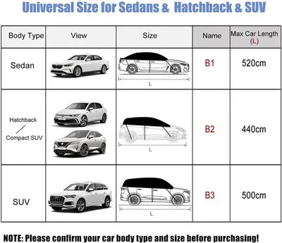 Image de Housse de protection pour voiture semi-entrepôt, adaptée aux véhicules jusqu'à 520 cm – universelle pour berlines/coupés, réfléchissant les rayons UV, imperméable au vent, avec crochets de tension et sac de rangement