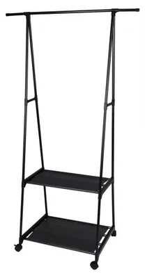 Kleiderständer, Metallrahmen, doppellagig, 55-85 x 45 x 157 cm