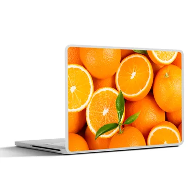 Produktbild von MuchoWow® Laptop Aufkleber Sticker Cover Früchte - Orange - Blätter 30x21 cm - Sticker für Laptop - Selbstklebend