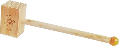 Produktbild von FLEISCHHAMMER 28cm aus Holz Fleischklopfer Schnitzelklopfer Buchenholz Hammer 39