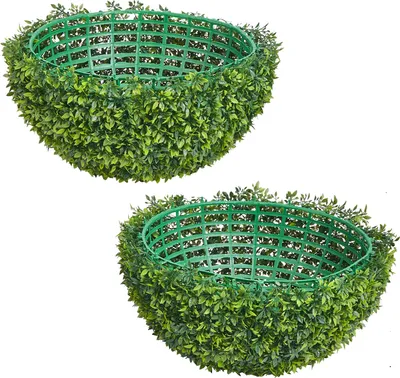 Obrázok produktu pre SucceBuy guľa zo zimostrázu, 584 mm, topiary guľa, umelá rastlina, dekorácia, guľa zo zimostrázu, jednoduchá montáž pre verandu, terasu, záhradu, balkón, dvor, interiér, dom a svadby