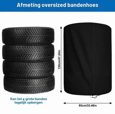 Productafbeelding van Bandenafdekking, 85 x 120 cm autobandentas, autobandenopslag voor 4 banden