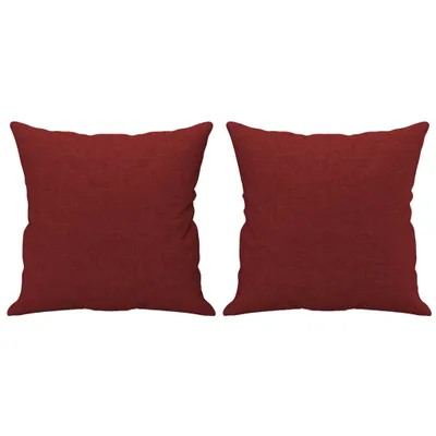 Produktbild von vidaXL Zierkissen 2 Stk. Weinrot 40x40 cm Stoff