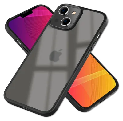 Zdjęcie produktu dla Hybrydowe, półprzezroczyste, chroniące przed uderzeniami etui na telefon komórkowy iPhone 14 Plus, czarne
