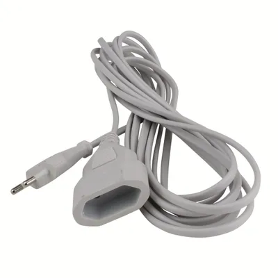 Produktbild von uniTEC Euro-Verlängerung mit Stecker und Kupplung weiß 5m