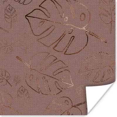 Produktbild von MuchoWow® Poster Muster - Rosa - Bronze - Luxus 30x30 cm - Wandposter - Printing