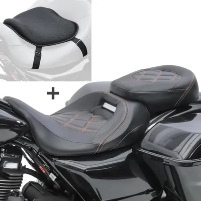 Produktbild von Set SB12 Sitzbank RH3 für Harley Touring 09-25 sw-org + Gel Sitzkissen