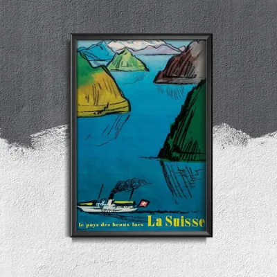 Produktbild von Poster - Canvas - Leinwand - 29,7 cm x 42 cm - Schweiz Berg