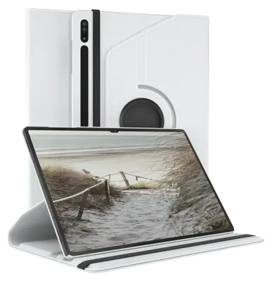 Produktbild von EAZY CASE - Tablet Hülle für Samsung Galaxy Tab S8 Ultra Schutzhülle, Tablet Case 360° drehbar in Weiß
