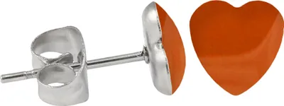 Produktbild von Chirurgenstahl Ohrstecker Emaille Herz Farbe - Orange