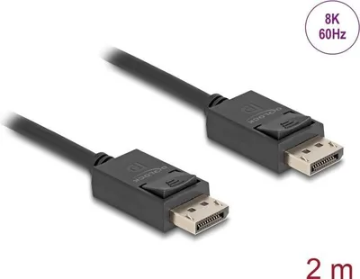 Productafbeelding van Delock 80493 DELOCK DisplayPort Kabel 16K 30Hz/8K 60Hz 40 Gbps 2m
