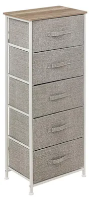 Zdjęcie produktu dla Regał z 5 tekstylnymi szufladami TISS, 45 x 30 x 114 cm