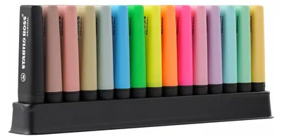Image de STABILO BOSS Original Pastel & NatureCOLORS, ensemble de marqueurs pour le bureau - 15 pièces.