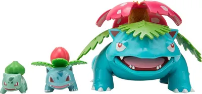 Produktbild von Jazwares PKW2775 - Pokemon Select Evolution 3er-Pack - Bisasam, Bisaknosp, Bisaflor