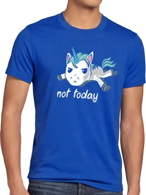 Produktbild von style3 Not today Unicorn Einhorn Herren T-Shirt