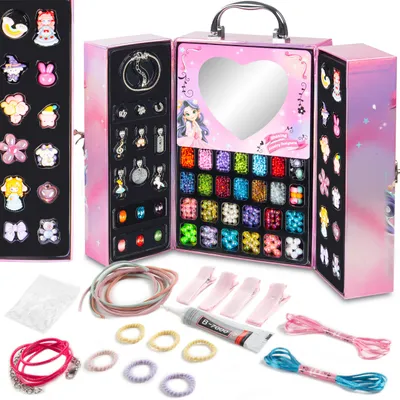 Image de Lebula : grand kit créatif pour fabriquer des bracelets, dans un emballage décoratif