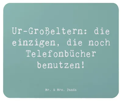 Produktbild von Mr. & Mrs. Panda Mauspad Spruch Ur-Großeltern Liebe - Meeresbrise - Geschenk, pc mousepad, Telefonbuch, Geschenke, Technologie, computermatte, Familiengeschichte, Familie
