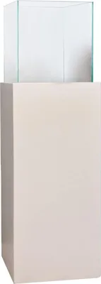 Produktbild von VIVANNO Windlicht Alu-Verbund CANDELA Rechteckig, Weiß matt - 25x25x80 cm