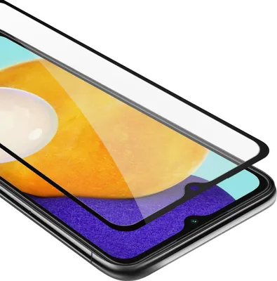 Produktbild von Cadorabo Panzerfolie für Samsung Galaxy A13 5G Schutzfolie in Schwarz Vollbild Folie Tempered Display Schutzglas