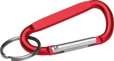 Produktbild von Schlüsselanhänger mit Karabinerhaken / Farbe: rot