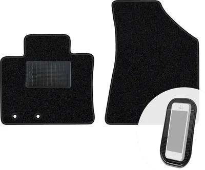 Produktbild von moto-MOLTICO Vorne Fußmatten Auto Velours Autoteppiche Schwarz Automatten Set 2-teilig passend für Kia Sorento II 2009-2012