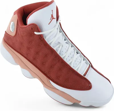 A studio shot of a single Nike Air Jordan 13 Retro sneaker.