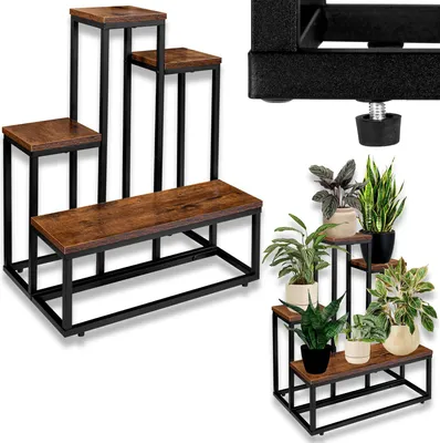 Zdjęcie produktu dla Kwietnik Stojący Loft Antires Rustic Stojak Na Kwiaty