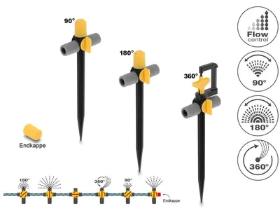 Imagen del producto de Kit de aspersores con boquillas ajustables para un riego preciso del jardín