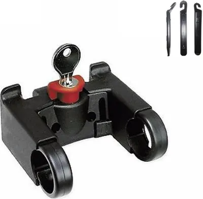 Produktbild von Rixen & Kaul Lenkeradadapter abschließbar für Taschen Körbe Kartenhalter Standard 22-26 mm inkl. Reifenheber