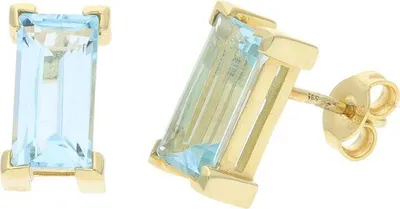 Produktbild von JuwelmaLux Ohrstecker 585/000 (14 Karat) Gold mit Blautopas JL30-06-2809